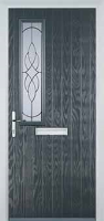 Mid Square (off set) Elegance Composite Front Door in Anthracite Grey