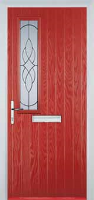 Mid Square (off set) Elegance Composite Front Door in Red