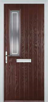 Mid Square (off set) Enfield Composite Front Door in Darkwood