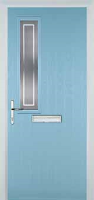 Mid Square (off set) Enfield Composite Front Door in Duck Egg Blue