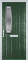 Mid Square (off set) Enfield Composite Front Door in Green