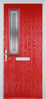 Mid Square (off set) Enfield Composite Front Door in Poppy Red