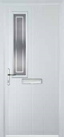 Mid Square (off set) Enfield Composite Front Door in White