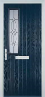 Mid Square (off set) Flair Composite Front Door in Dark Blue