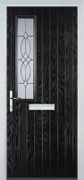 Mid Square (off set) Flair Composite Front Door in Black