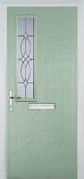 Mid Square (off set) Flair Composite Front Door in Chartwell Green