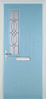 Mid Square (off set) Flair Composite Front Door in Duck Egg Blue