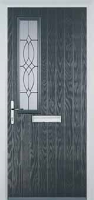 Mid Square (off set) Flair Composite Front Door in Anthracite Grey