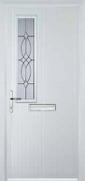 Mid Square (off set) Flair Composite Front Door in White