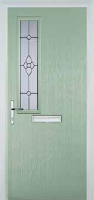 Mid Square (off set) Finesse Composite Front Door in Chartwell Green