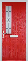 Mid Square (off set) Finesse Composite Front Door in Poppy Red