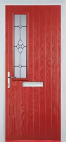 Mid Square (off set) Finesse Composite Front Door in Red