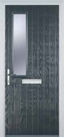 Mid Square (off set) Glazed Composite Front Door in Anthracite Grey