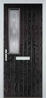 Mid Square (off set) Staxton Composite Front Door in Black Brown