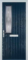 Mid Square (off set) Staxton Composite Front Door in Dark Blue