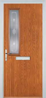 Mid Square (off set) Staxton Composite Front Door in Oak