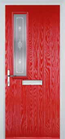 Mid Square (off set) Staxton Composite Front Door in Poppy Red