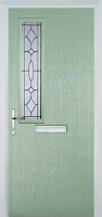 Mid Square (off set) Clarity Composite Front Door in Chartwell Green