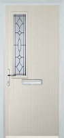 Mid Square (off set) Clarity Composite Front Door in Cream