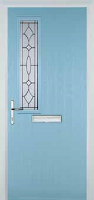 Mid Square (off set) Clarity Composite Front Door in Duck Egg Blue