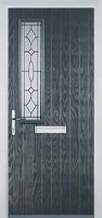 Mid Square (off set) Clarity Composite Front Door in Anthracite Grey