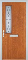 Mid Square (off set) Clarity Composite Front Door in Oak