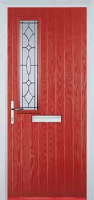 Mid Square (off set) Clarity Composite Front Door in Red