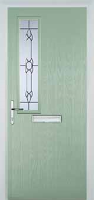 Mid Square (off set) Crystal Bohemia Composite Front Door in Chartwell Green