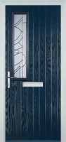 Mid Square (off set) Abstract Composite Front Door in Dark Blue