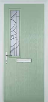 Mid Square (off set) Abstract Composite Front Door in Chartwell Green