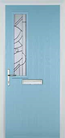 Mid Square (off set) Abstract Composite Front Door in Duck Egg Blue