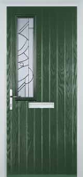 Mid Square (off set) Abstract Composite Front Door in Green