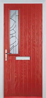 Mid Square (off set) Abstract Composite Front Door in Red