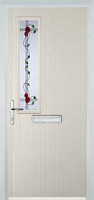 Mid Square (off set) Mackintosh Rose Composite Front Door in Cream