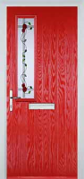 Mid Square (off set) Mackintosh Rose Composite Front Door in Poppy Red