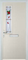 Mid Square (off set) English Rose Composite Front Door in Cream