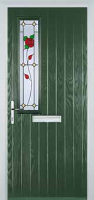 Mid Square (off set) English Rose Composite Front Door in Green