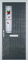 Mid Square (off set) English Rose Composite Front Door in Anthracite Grey