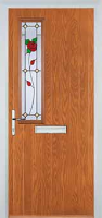 Mid Square (off set) English Rose Composite Front Door in Oak