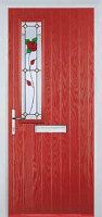 Mid Square (off set) English Rose Composite Front Door in Red