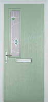 Mid Square (off set) Murano Composite Front Door in Chartwell Green