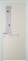 Mid Square (off set) Murano Composite Front Door in Cream