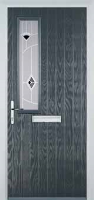 Mid Square (off set) Murano Composite Front Door in Anthracite Grey