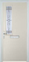 Mid Square (off set) Crystal Harmony Composite Front Door in Cream