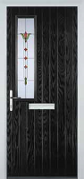 Mid Square (off set) Fleur Composite Front Door in Black