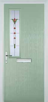 Mid Square (off set) Fleur Composite Front Door in Chartwell Green