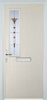 Mid Square (off set) Fleur Composite Front Door in Cream