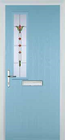 Mid Square (off set) Fleur Composite Front Door in Duck Egg Blue