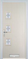 3 Square (off set) Elegance Timber Solid Core Door in Cream