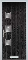 3 Square (off set) Enfield Timber Solid Core Door in Black Brown